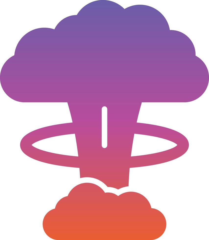 Nuclear Explosion Glyph Icon vector