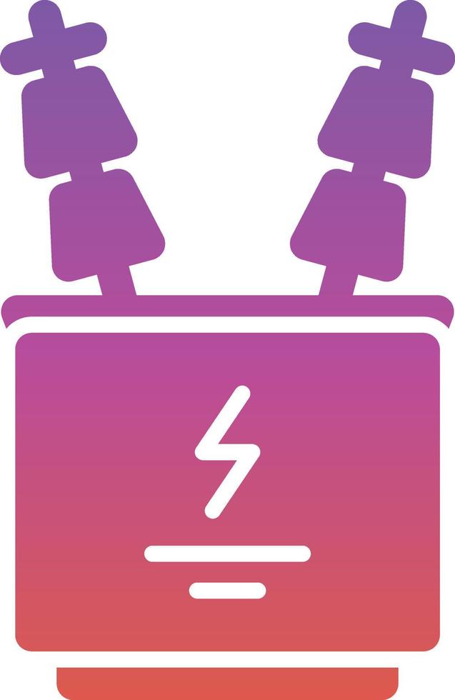 Power Transformer Glyph Icon vector