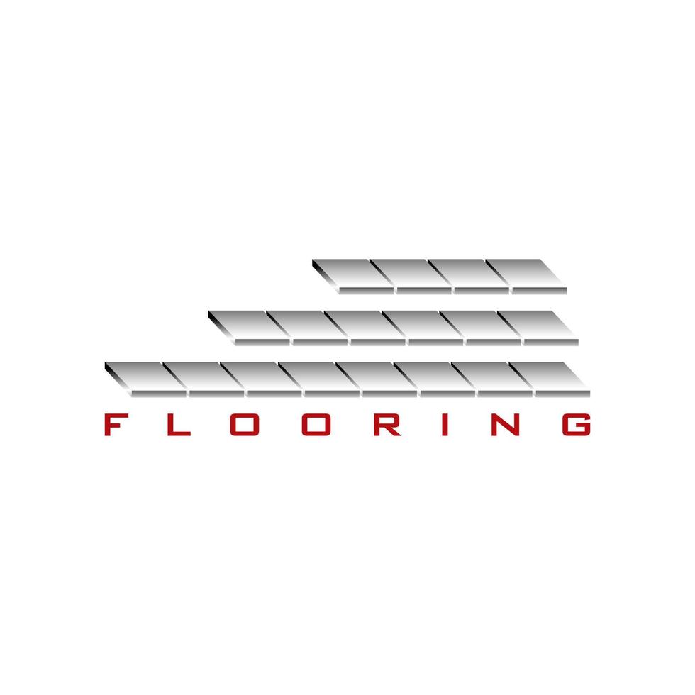 tile carpet parquet flooring logo design in 3D style vector illustrations