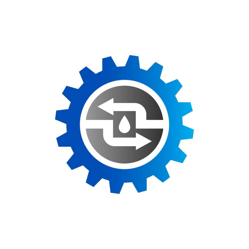 oil change logo vector icon with circle arrow sign symbol