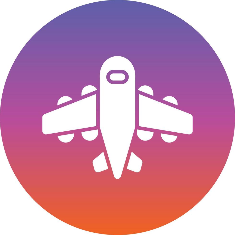 Airplane Glyph Icon vector