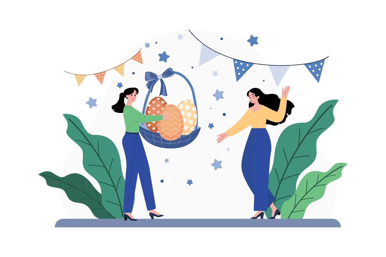 Easter Illustration concept. Flat illustration isolated on white background vector