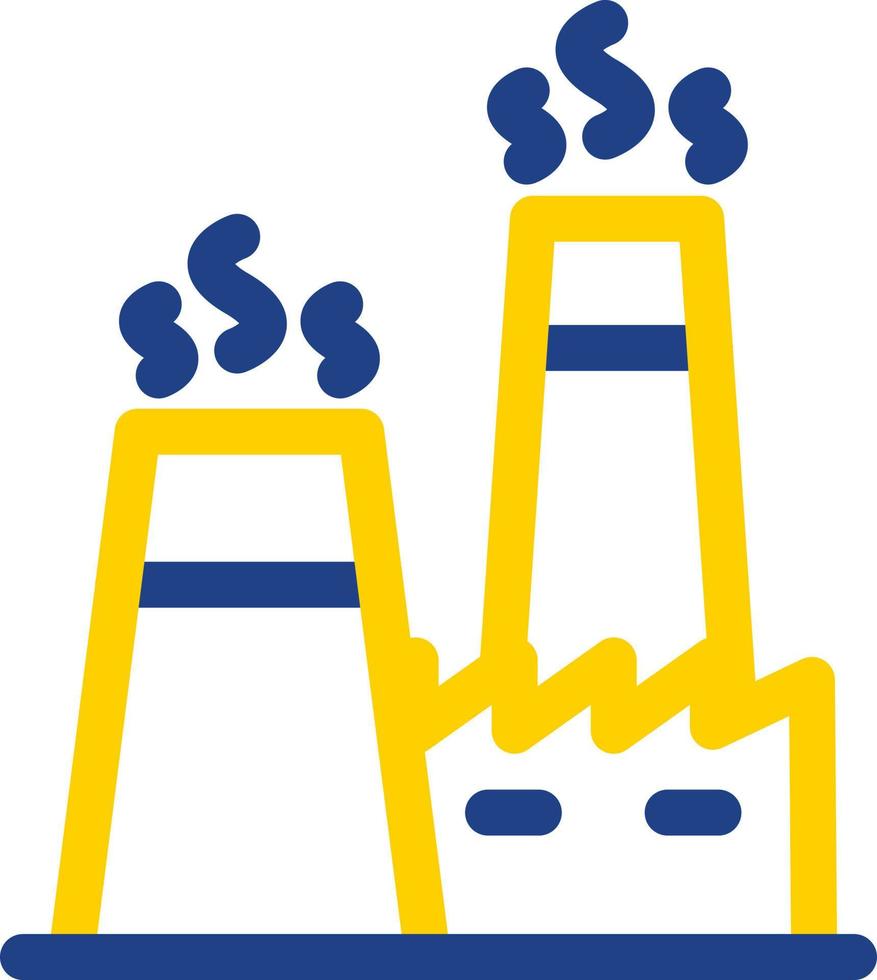 Nuclear Factory Glyph Icon vector