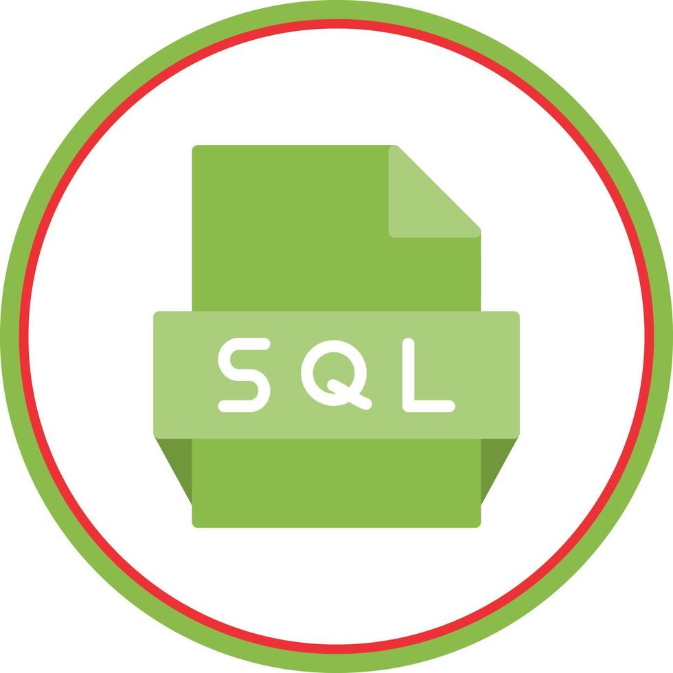 Sql File Format Icon vector