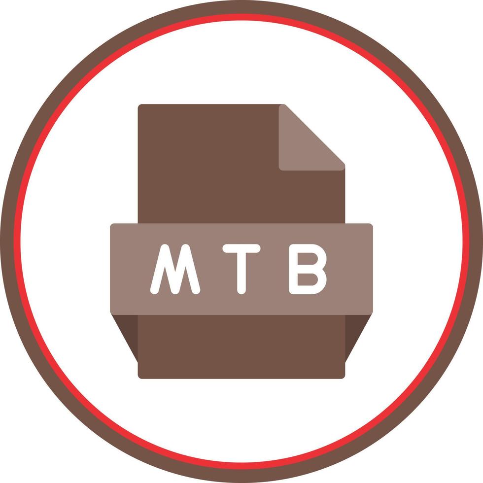 Mtb File Format Icon vector