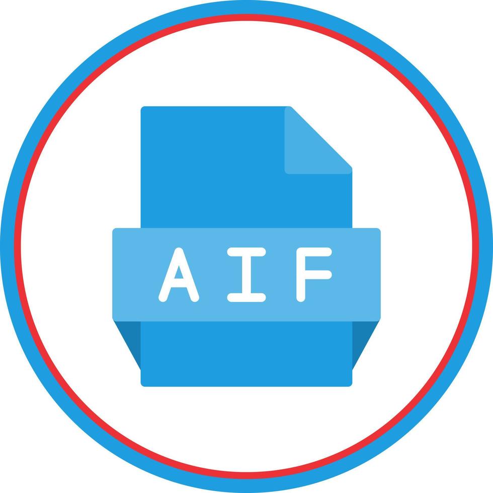 Aif File Format Icon vector