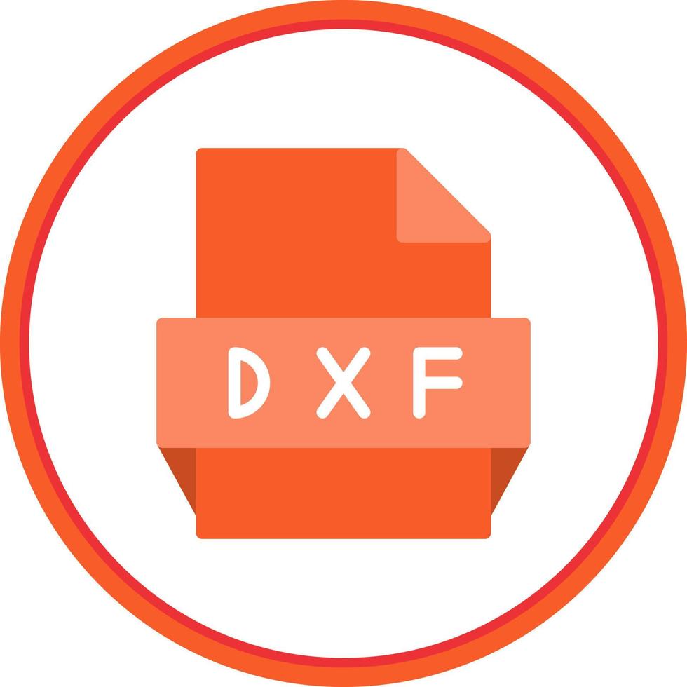 Dxf File Format Icon vector