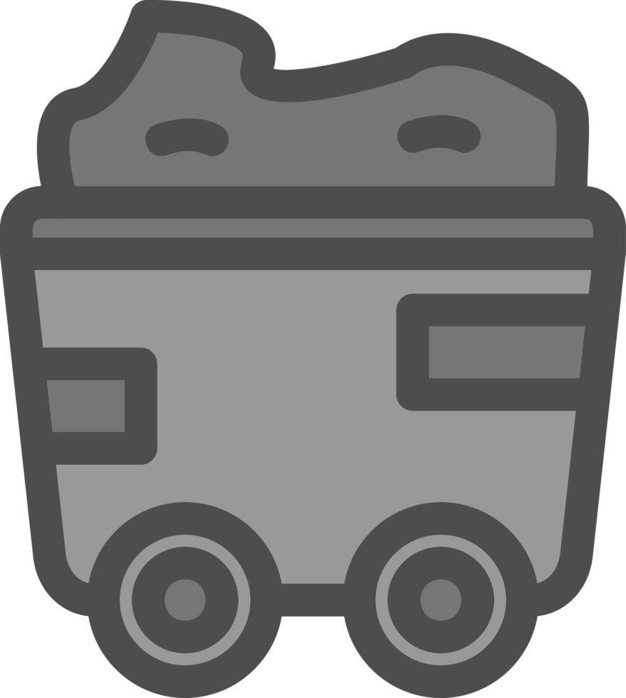 Mining Cart Glyph Icon vector