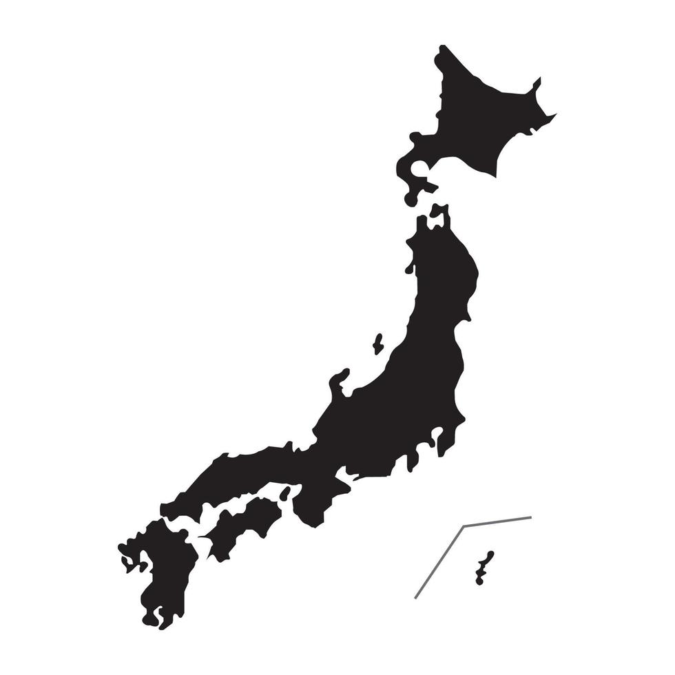 icono de mapa de japón vector