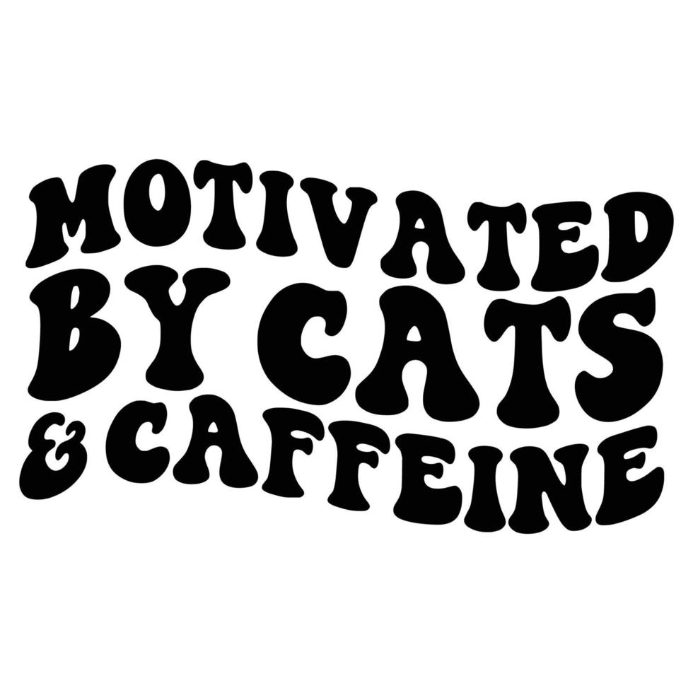 Cat Quotes Typography Black and White for print vector