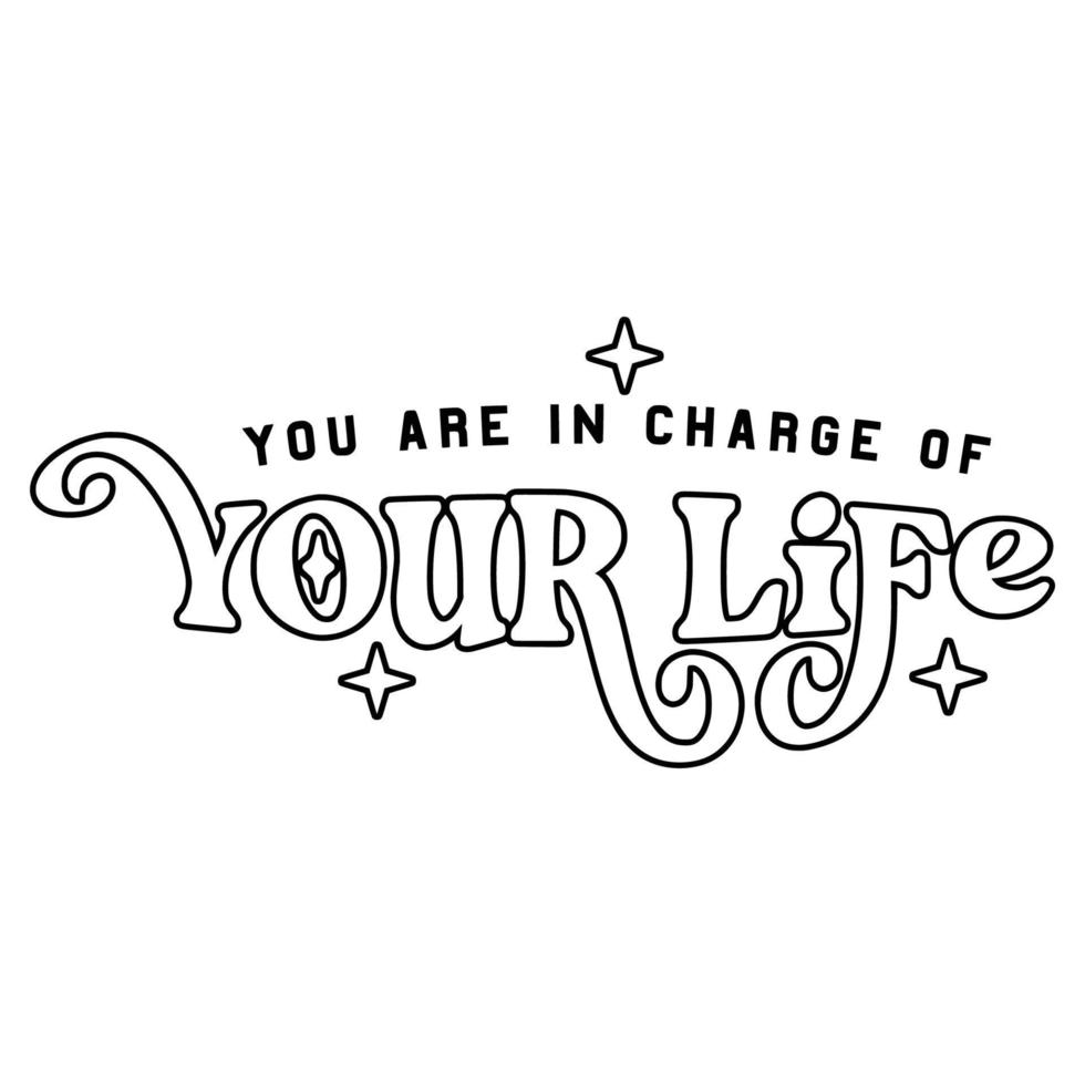 Law of attraction Quotes Typography Black and White vector