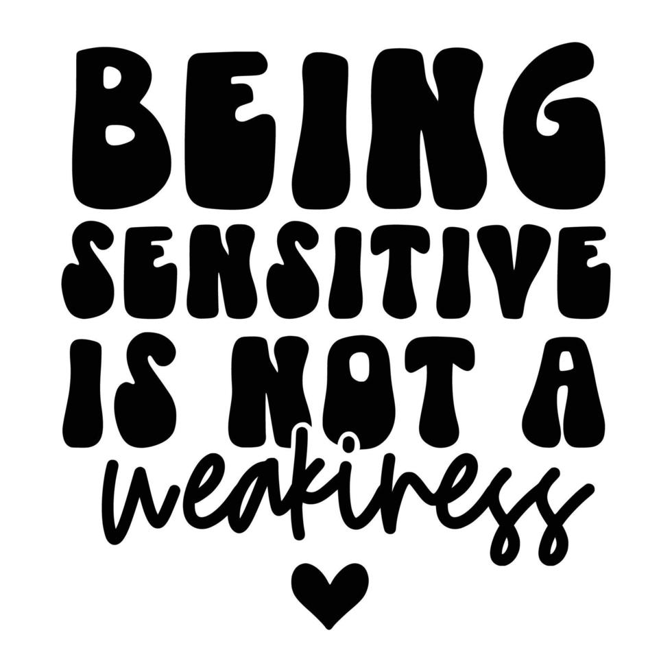 Mental Health Quotes Typography black and white for print vector