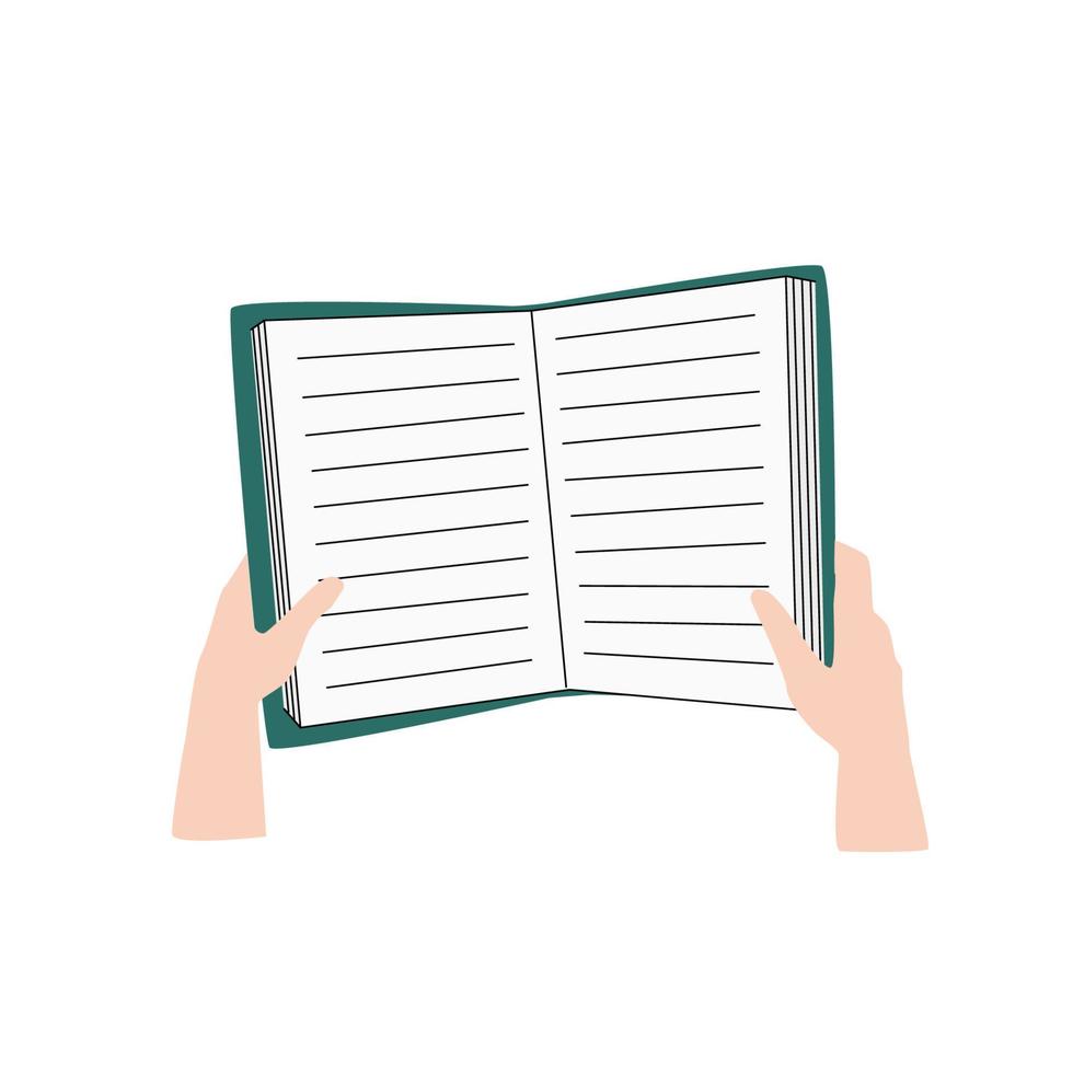 Reading lovers. Books stickers. Hands holding books. Decorative vector design elements. The concept of Read books.