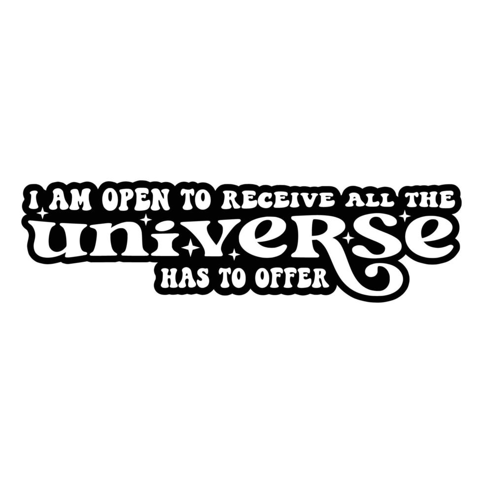 Law of attraction Quotes Typography Black and White vector