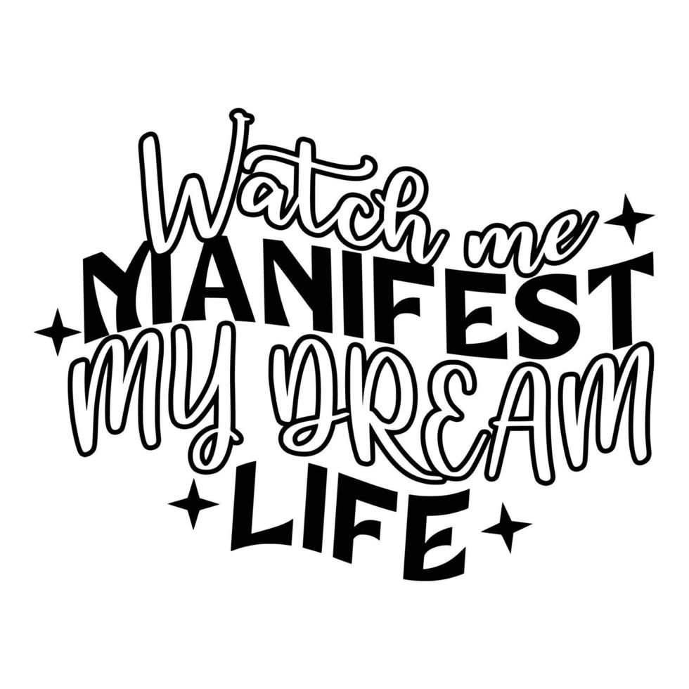 Law of attraction Quotes Typography Black and White vector