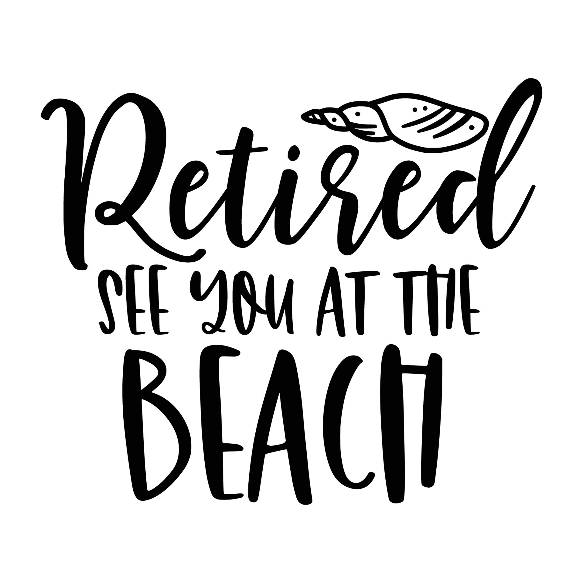 Beach Quotes Typography black and white for printing 15572001 Vector ...
