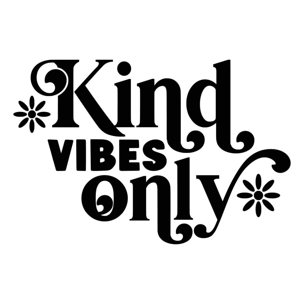 Kindness Quotes Typography Black and White vector