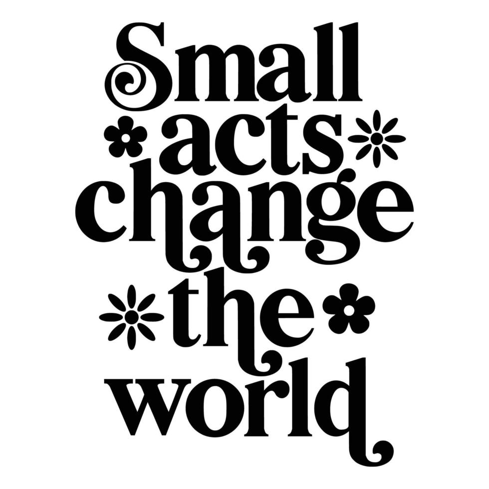 Kindness Quotes Typography Black and White vector