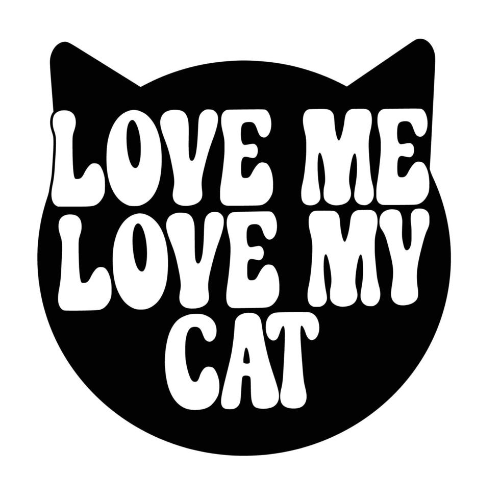Cat Quotes Typography Black and White for print vector
