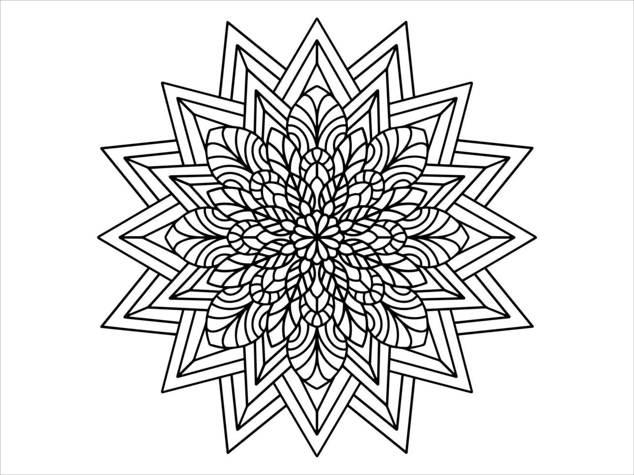Mandala Line Art illustration vector