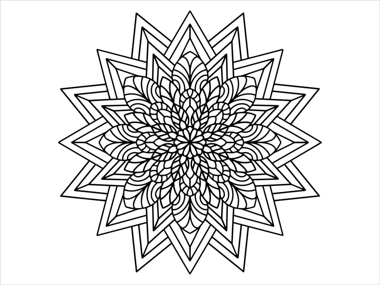 Mandala Line Art illustration vector