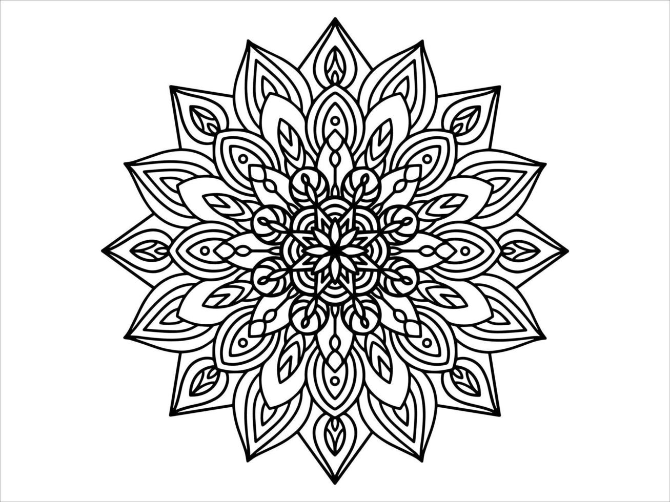 Mandala Line Art illustration vector