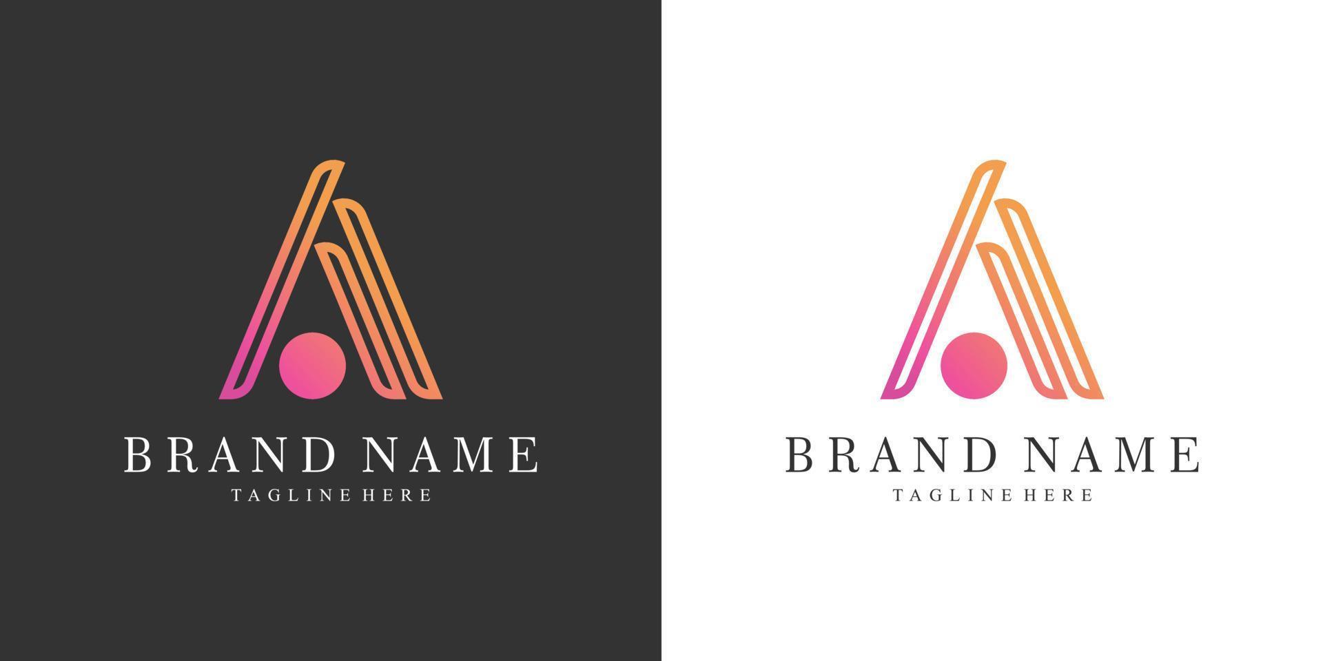 Initial latter a logo design with modern concept Premium Vector