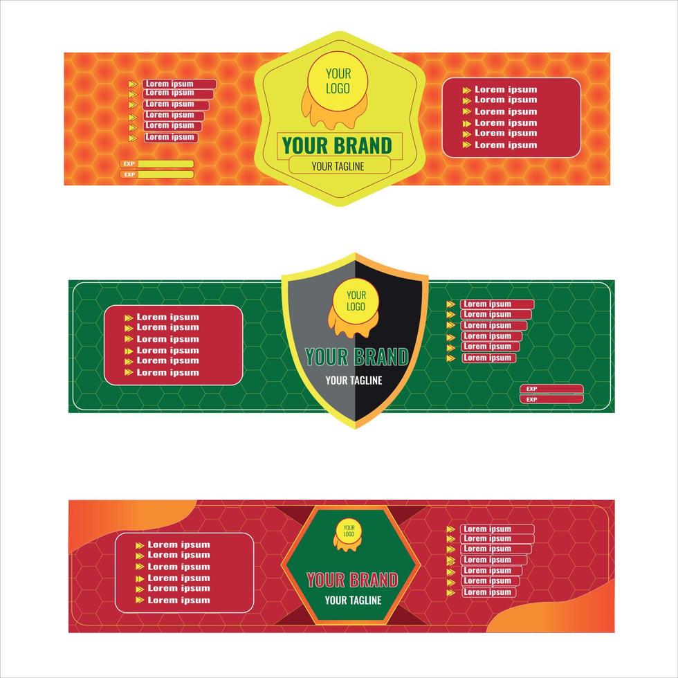 packaging of honey herbal label is simple and modern vector