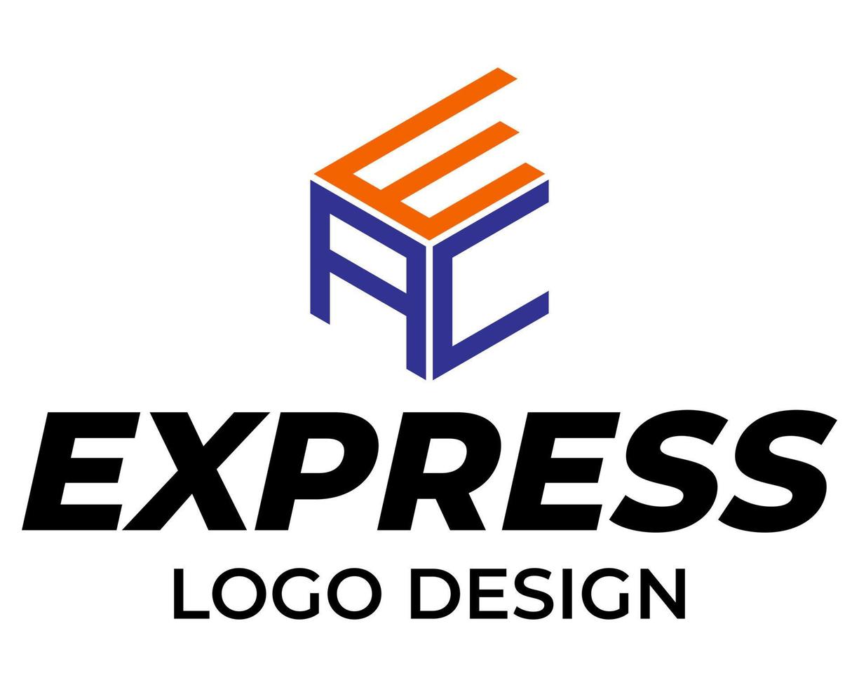 Letter AEC monogram expedition logo design. vector