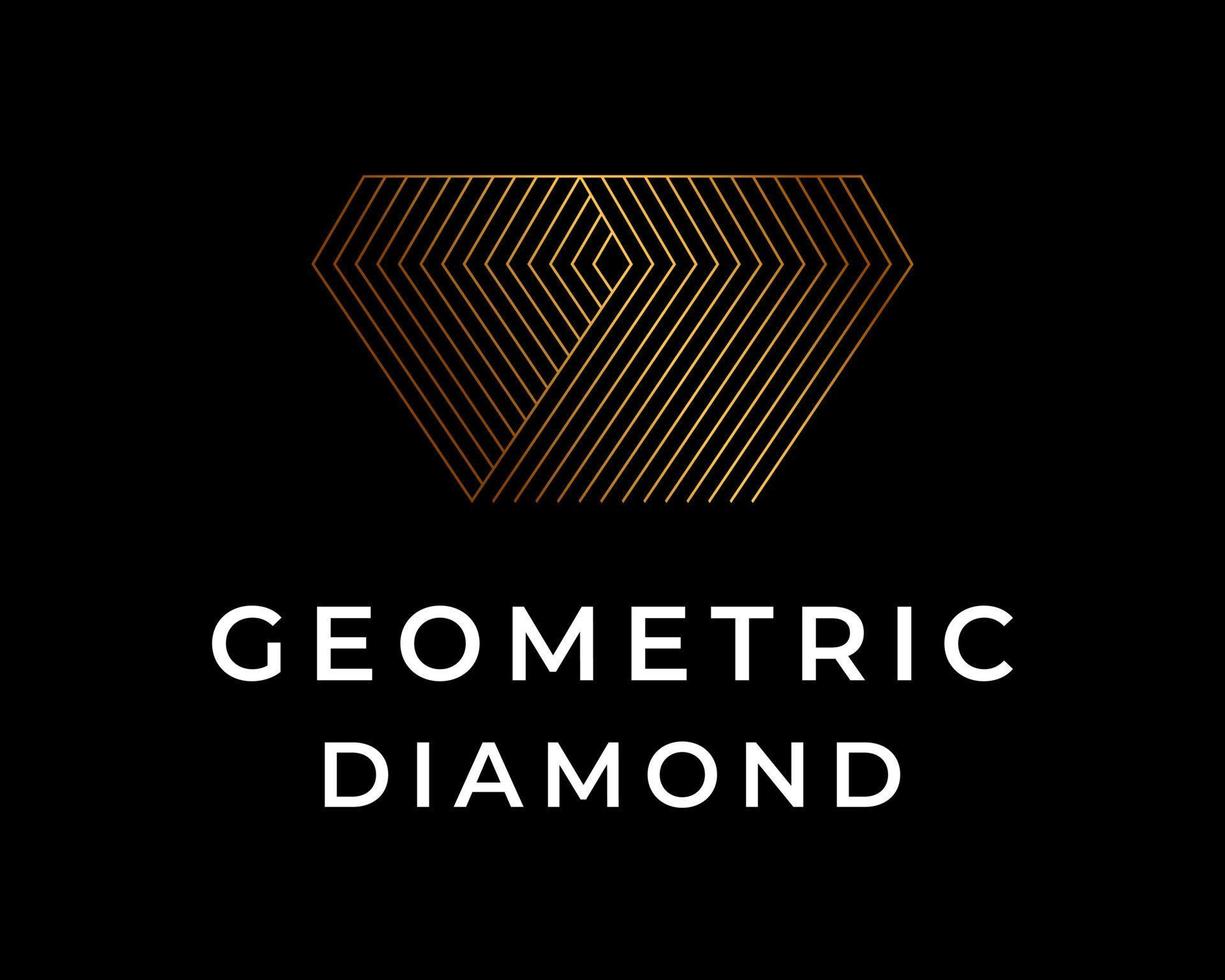 Geometric diamond logo design. vector