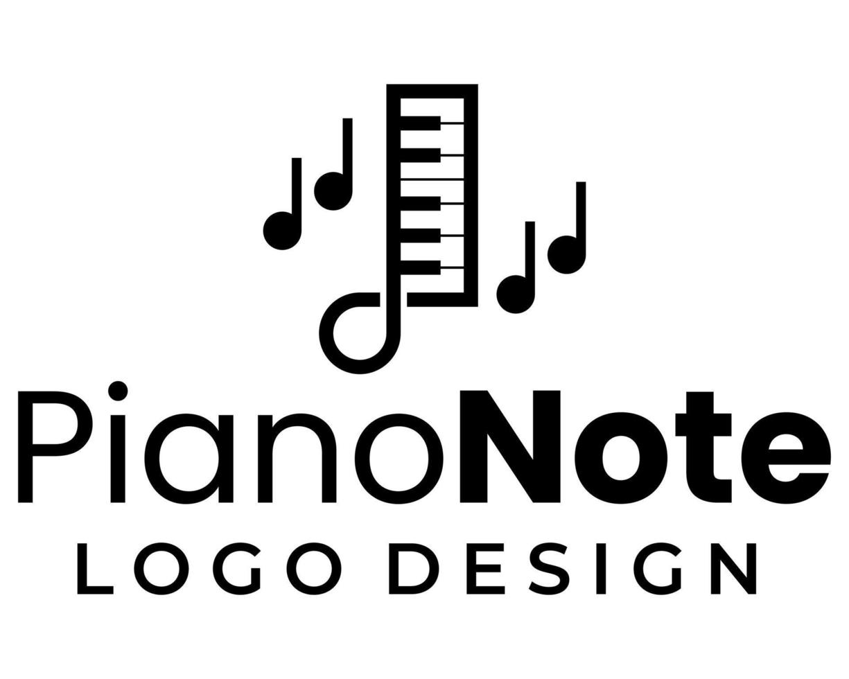 diseño del logo del piano de la industria musical. vector