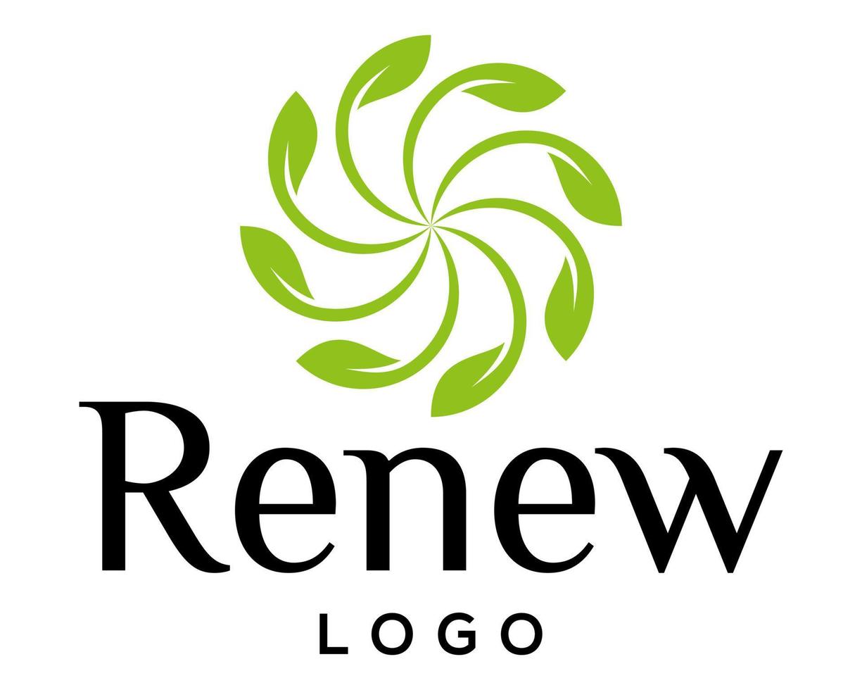 Renew luxury geometric logo design. vector