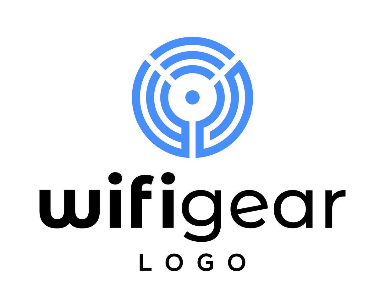 Letter W and G wireless logo design. vector