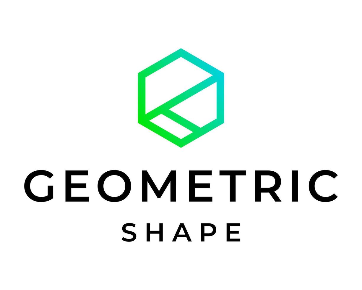 Geometric shape logo design. vector