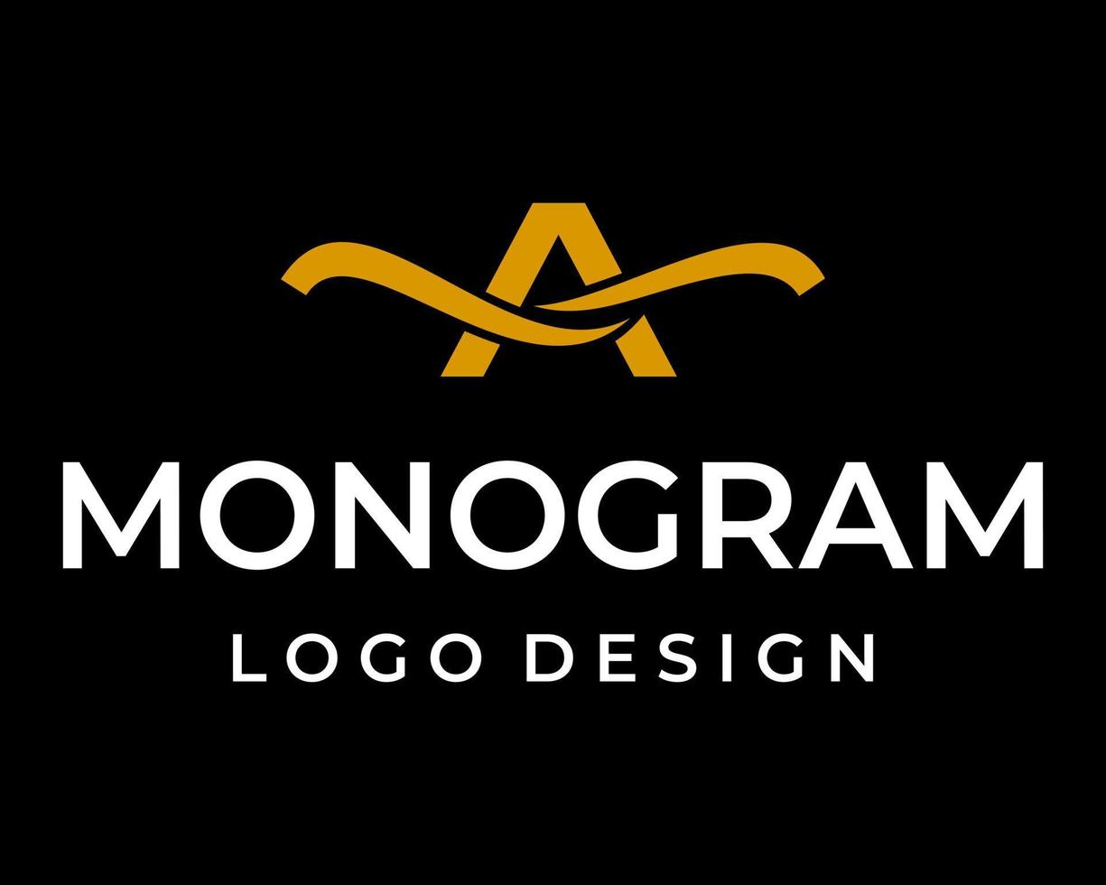 Letter A monogram business logo design. vector