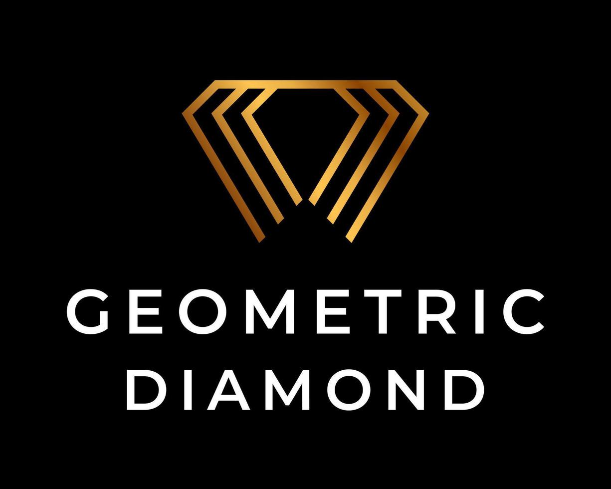 Geometric diamond logo design. vector