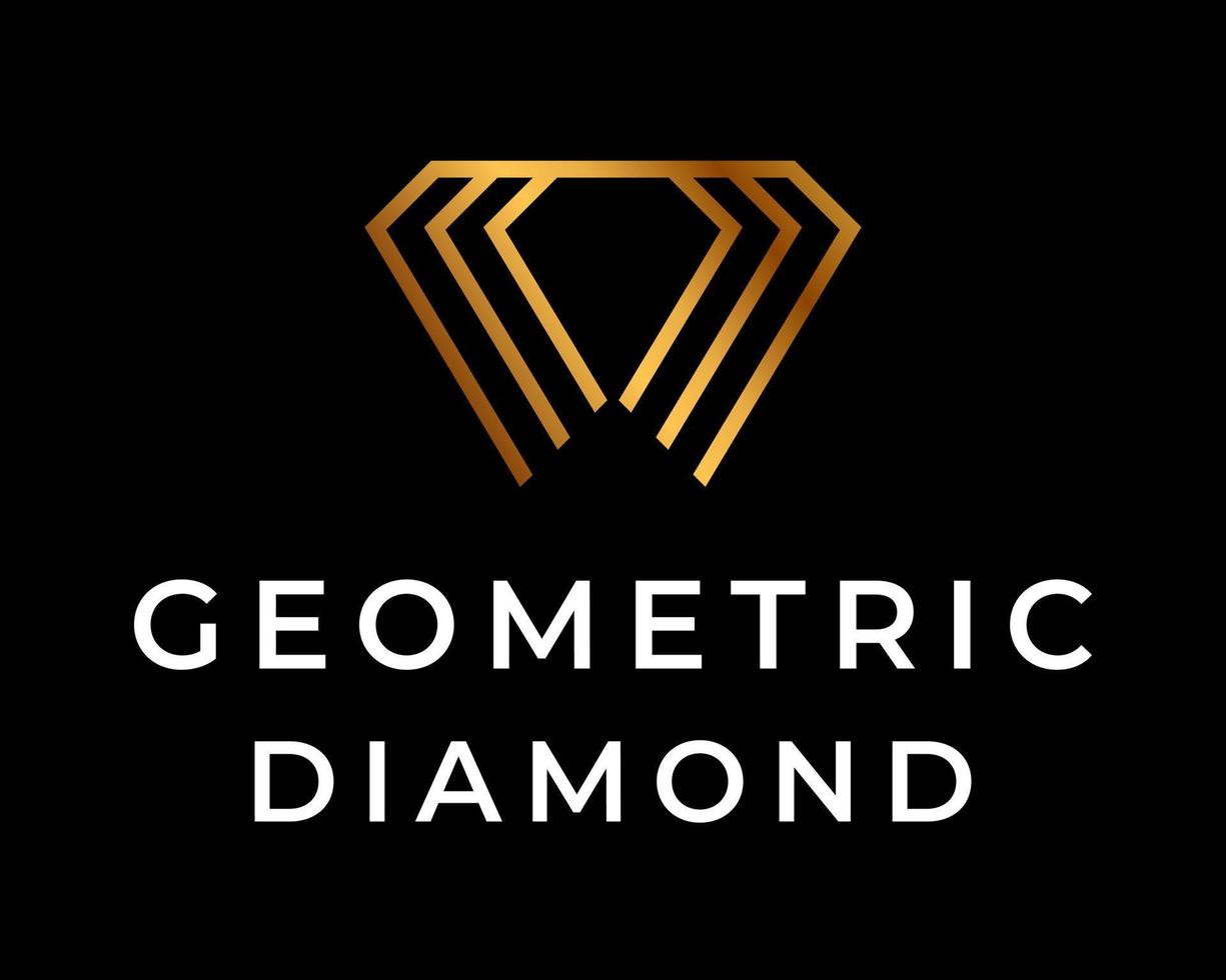 diseño de logotipo de diamante geométrico. vector