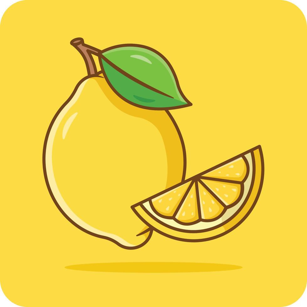 Lemon and sliced, vector design and isolated background.