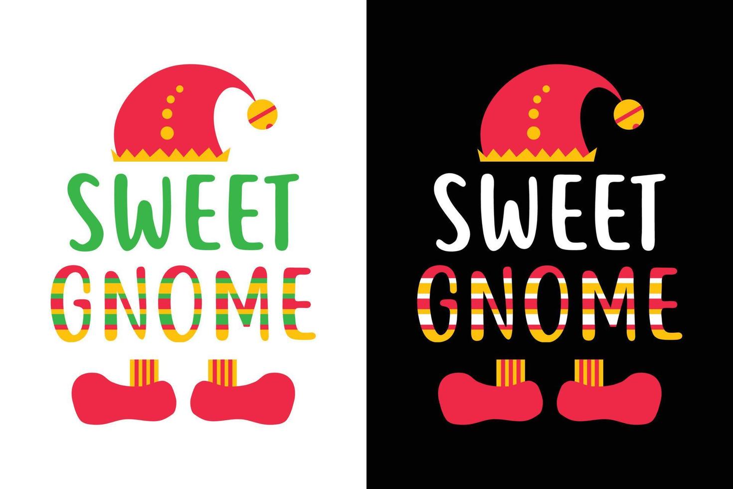 SWEET GNOME CHRISTMAS T SHIRT vector