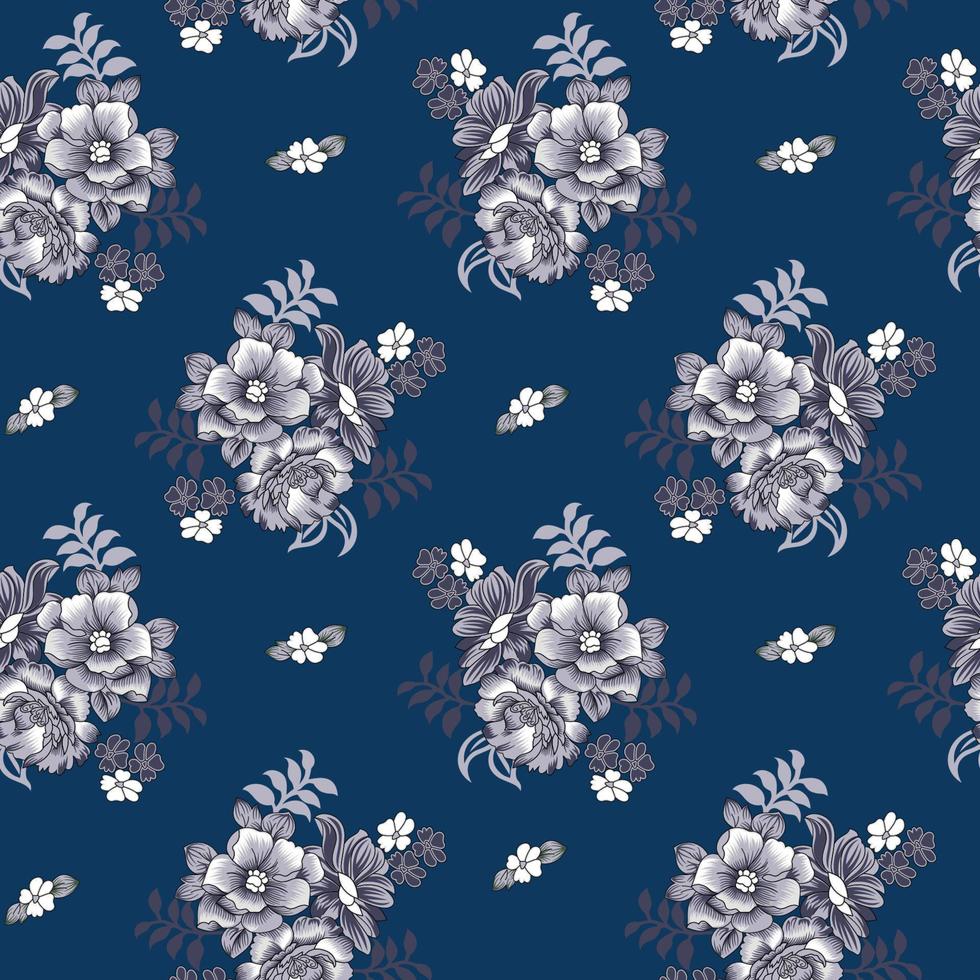 Beautiful watercolor flowers patterns on colorful background. textile pattern design vector