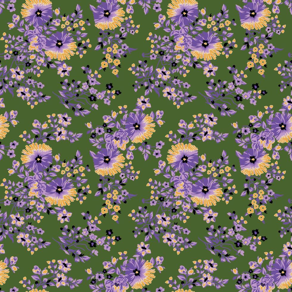 Watercolor seamless pattern with flowers for decoration design. Bright spring or summer fashion print. Textile design. pattern design vector