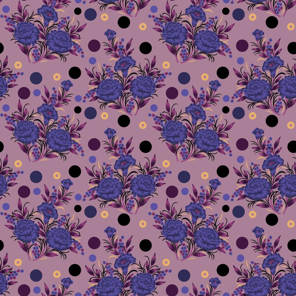 Watercolor seamless pattern with flowers for decoration design. Bright spring or summer fashion print. Textile design. pattern design vector