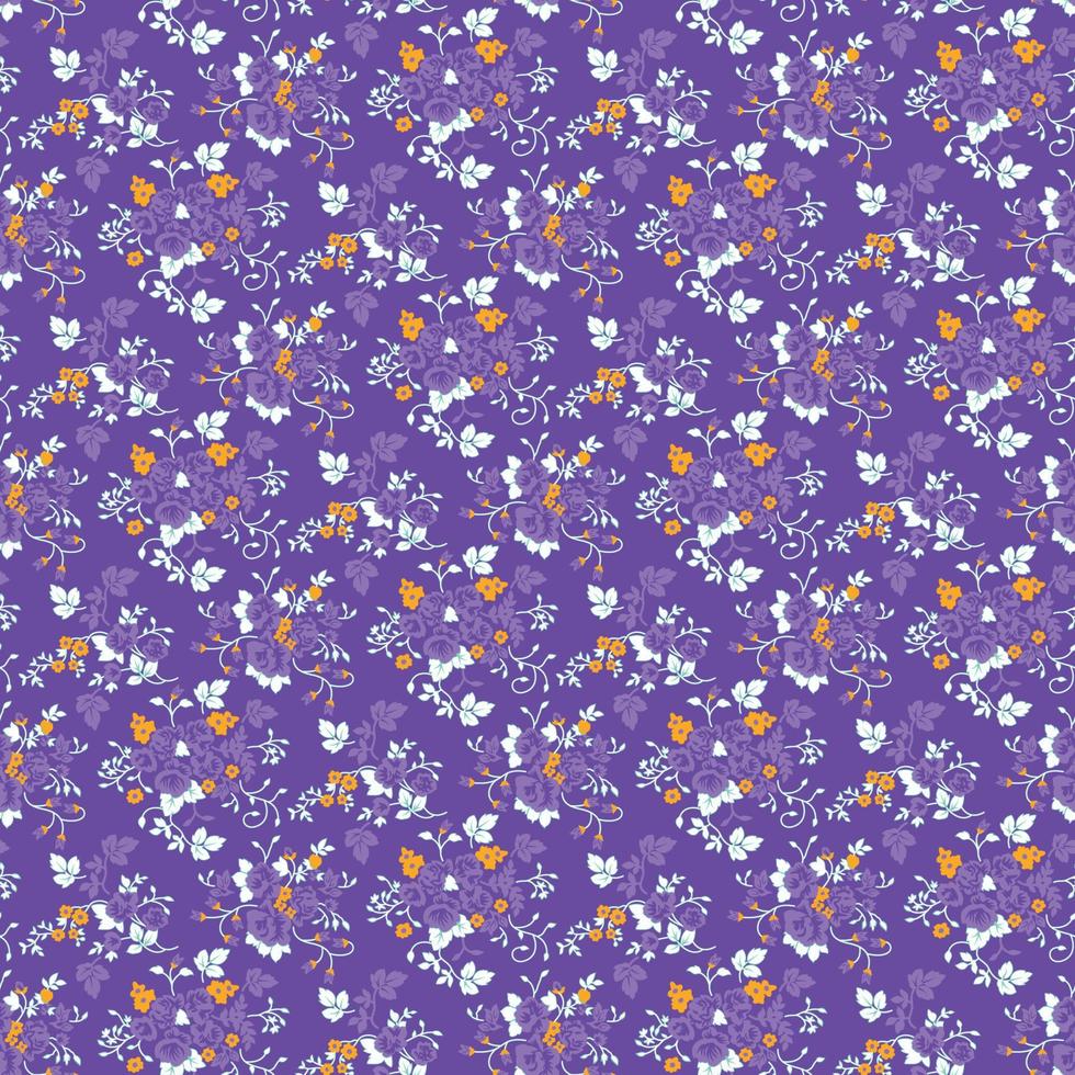 acuarela de patrones sin fisuras con flores para el diseño de la decoración. impresión brillante de moda de primavera o verano. diseño textil. patrón de diseño vector