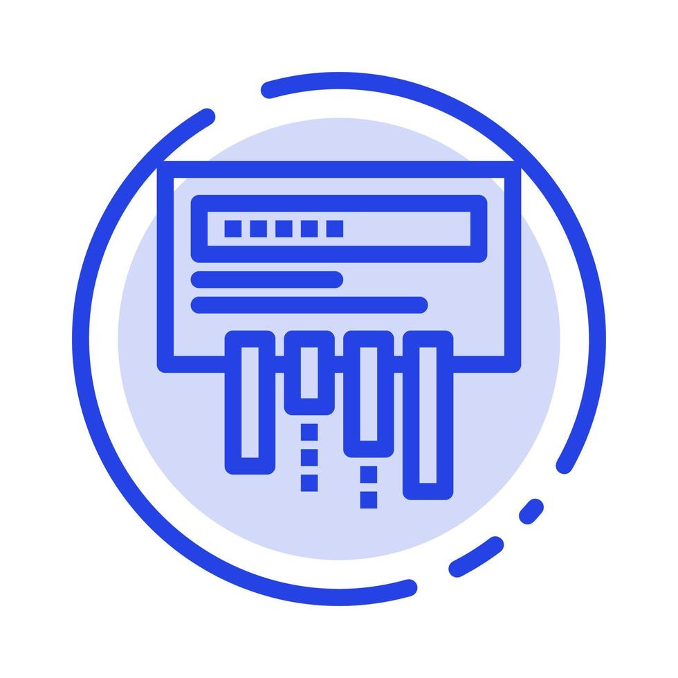 Receiver Router Wifi Radio Blue Dotted Line Line Icon vector