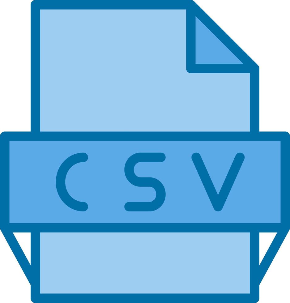 icono de formato de archivo csv vector