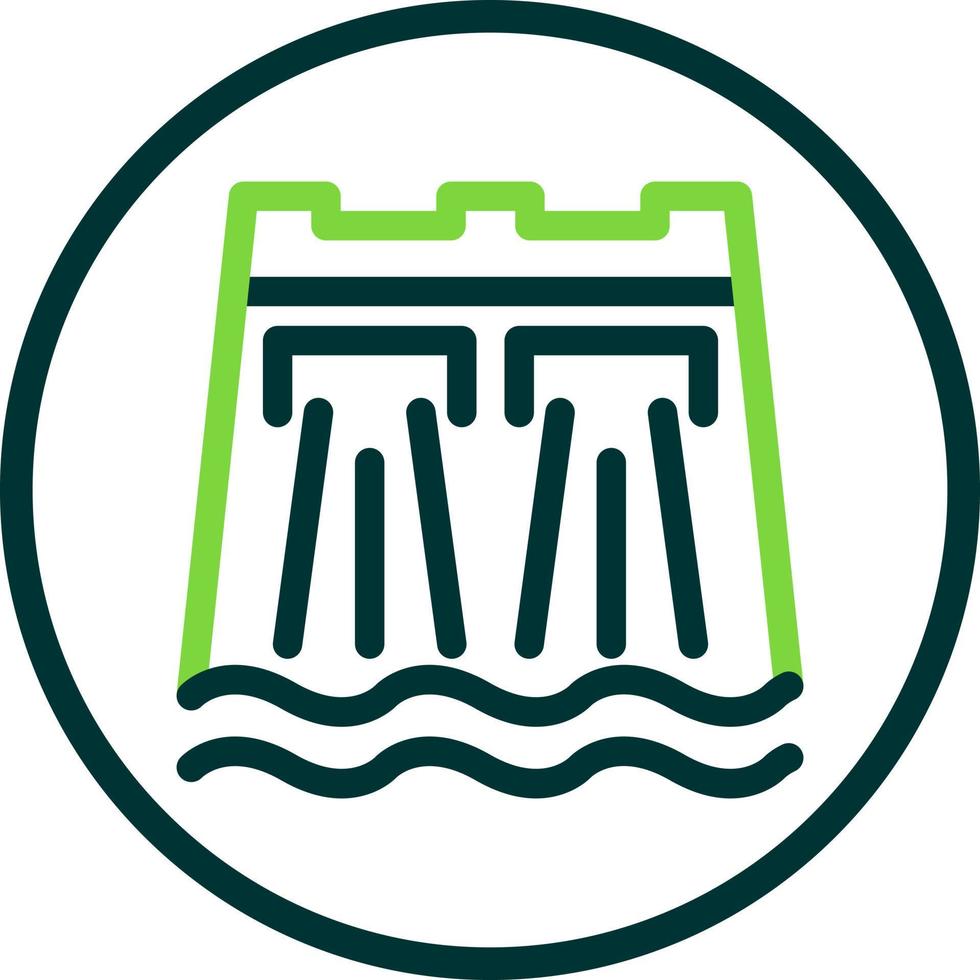 Dam Glyph Icon vector