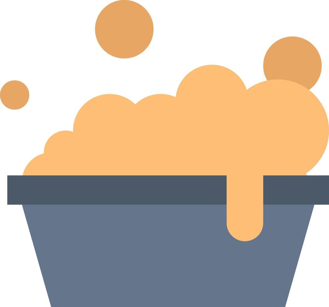 Bowl Cleaning Washing  Flat Color Icon Vector icon banner Template