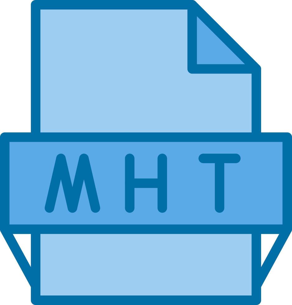 Mht File Format Icon vector