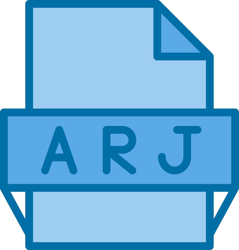 icono de formato de archivo arj vector