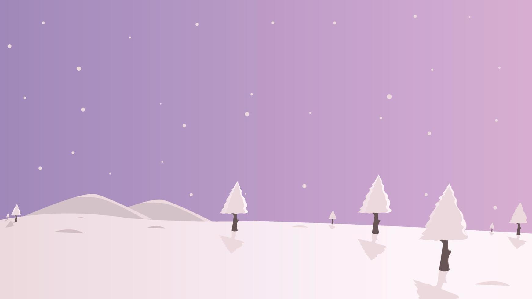 snowy night background vector